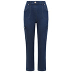 Emreco Comfort Stretch Denim Cargo Trousers (Size 16) - Denim Blue