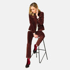 Emreco Corduroy Jean Style Stretch Jacket (Size 12) - Brown