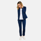 Cotton Blazer (Size 12) - Denim Blue