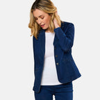 Cotton Blazer (Size 12) - Denim Blue