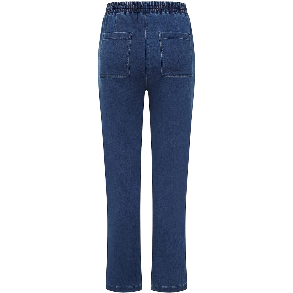 Emreco Stretch Denim Turn Up Trouser (Size 12) - Denim