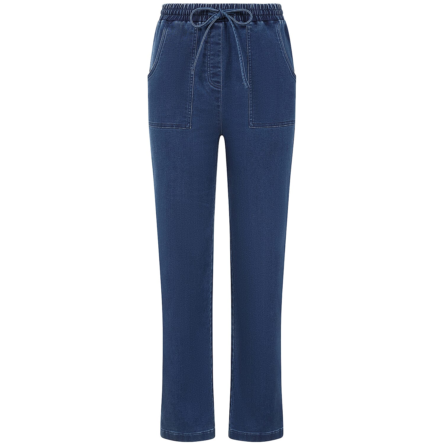 Emreco Stretch Denim Turn Up Trouser (Size 14) - Denim