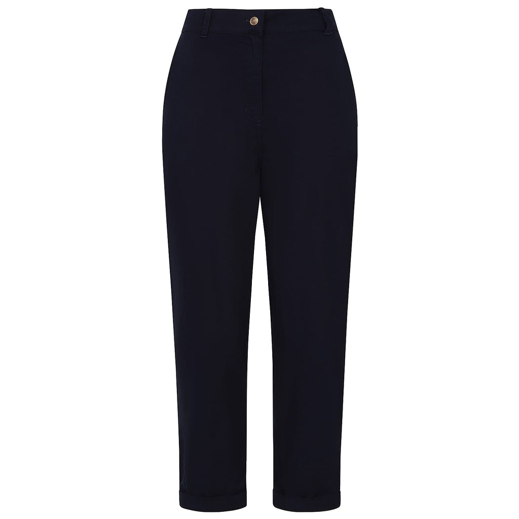 Emreco Cotton Elastic Back Turn Up Chino (Size 20) - Navy