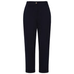 Emreco Cotton Elastic Back Turn Up Chino (Size 20) - Navy