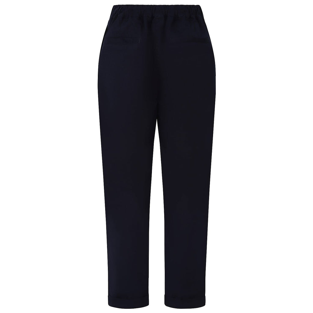Emreco Cotton Elastic Back Turn Up Chino (Size 20) - Navy