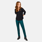 Emreco Fleece Lined Pull On Bengaline Trousers (Size 12)- Winter Teal