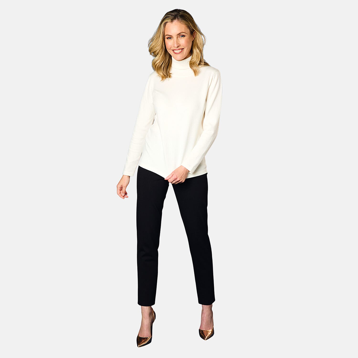 Emreco Jean Style Ponte Stretch Trouser (Size 10) - Black