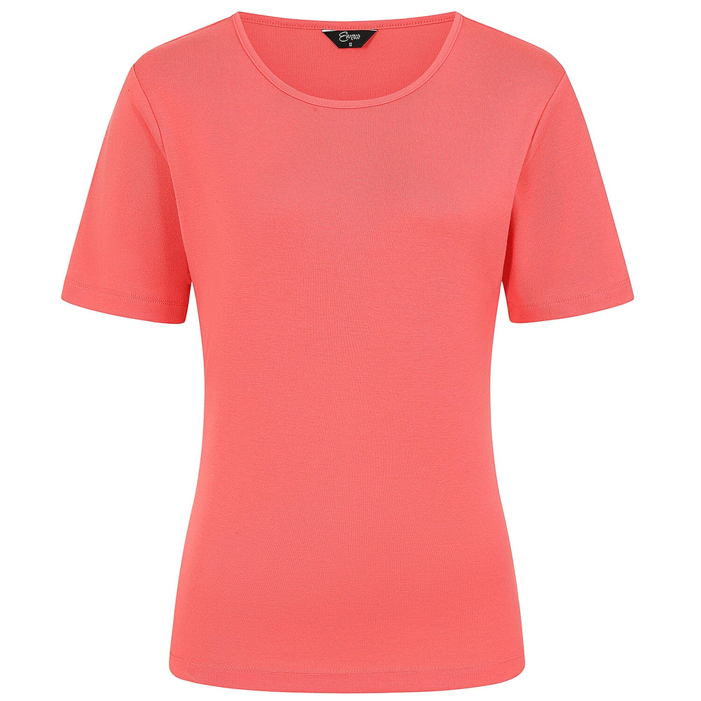 Emreco Short Sleeve Crew Neck T-Shirt (Size - 10) - Coral