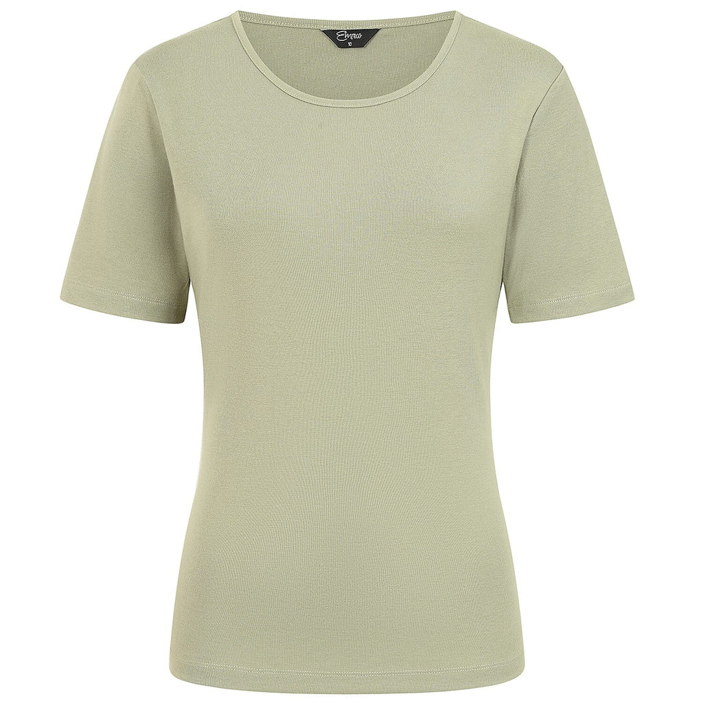 Emreco Short Sleeve Crew Neck T-Shirt (Size - 14) - Khaki