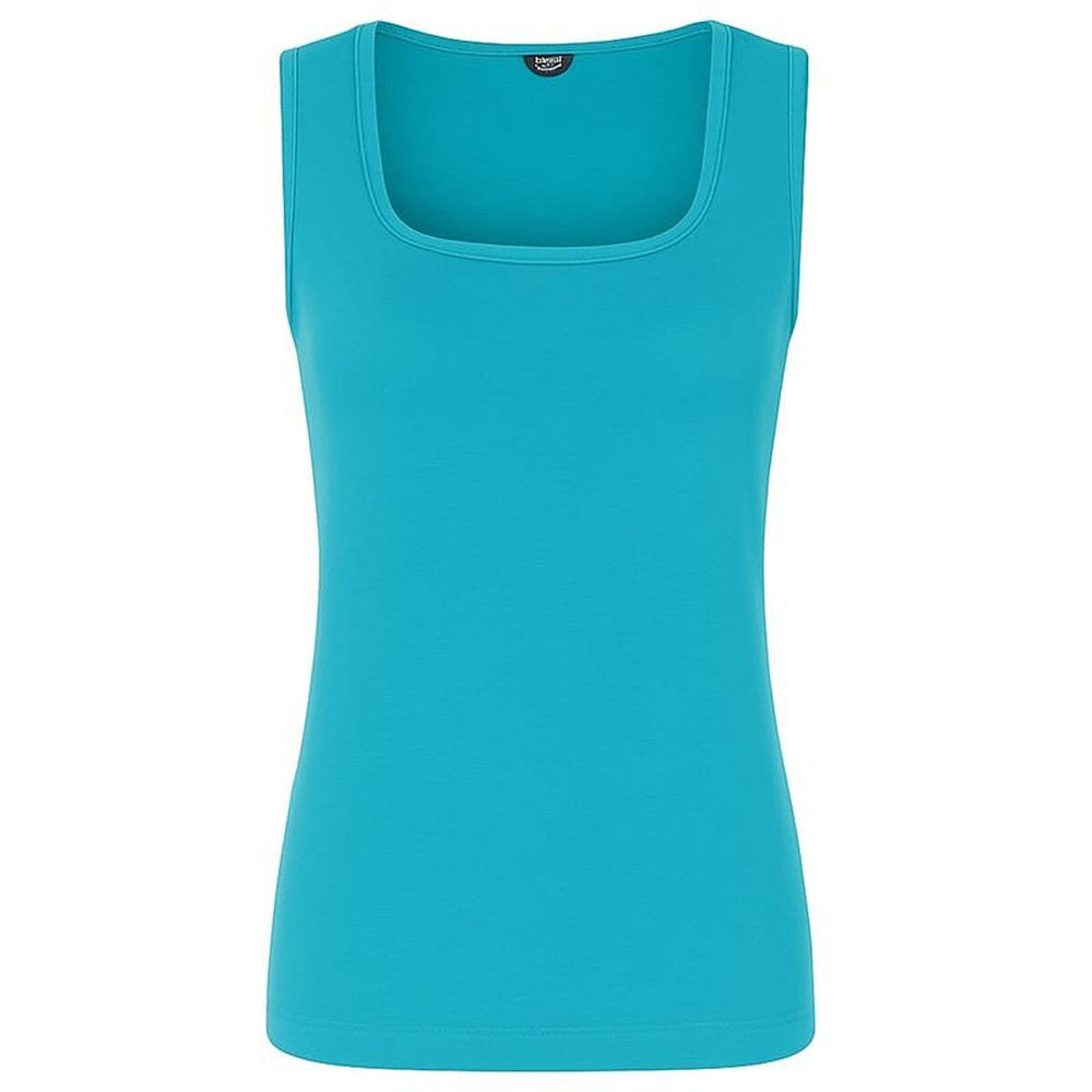 Emreco Square Neck Sleeveless Vest (Size 16) - Aqua