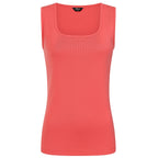 Emreco Square Neck Sleeveless Knitted Vest (Size 14) - Coral