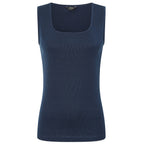Emreco Square Neck Sleeveless Knitted Vest (Size 20) - Navy