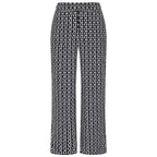 Emreco Lightweight Wide Leg Print Trouser (Size 18) - Navy