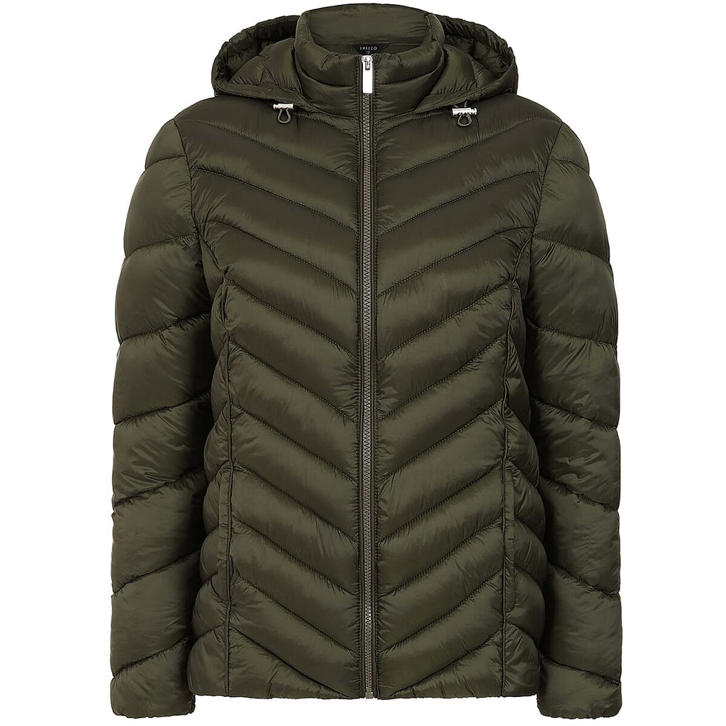 Emreco Long Sleeve Quilted Jacket (Size 14) - Olive