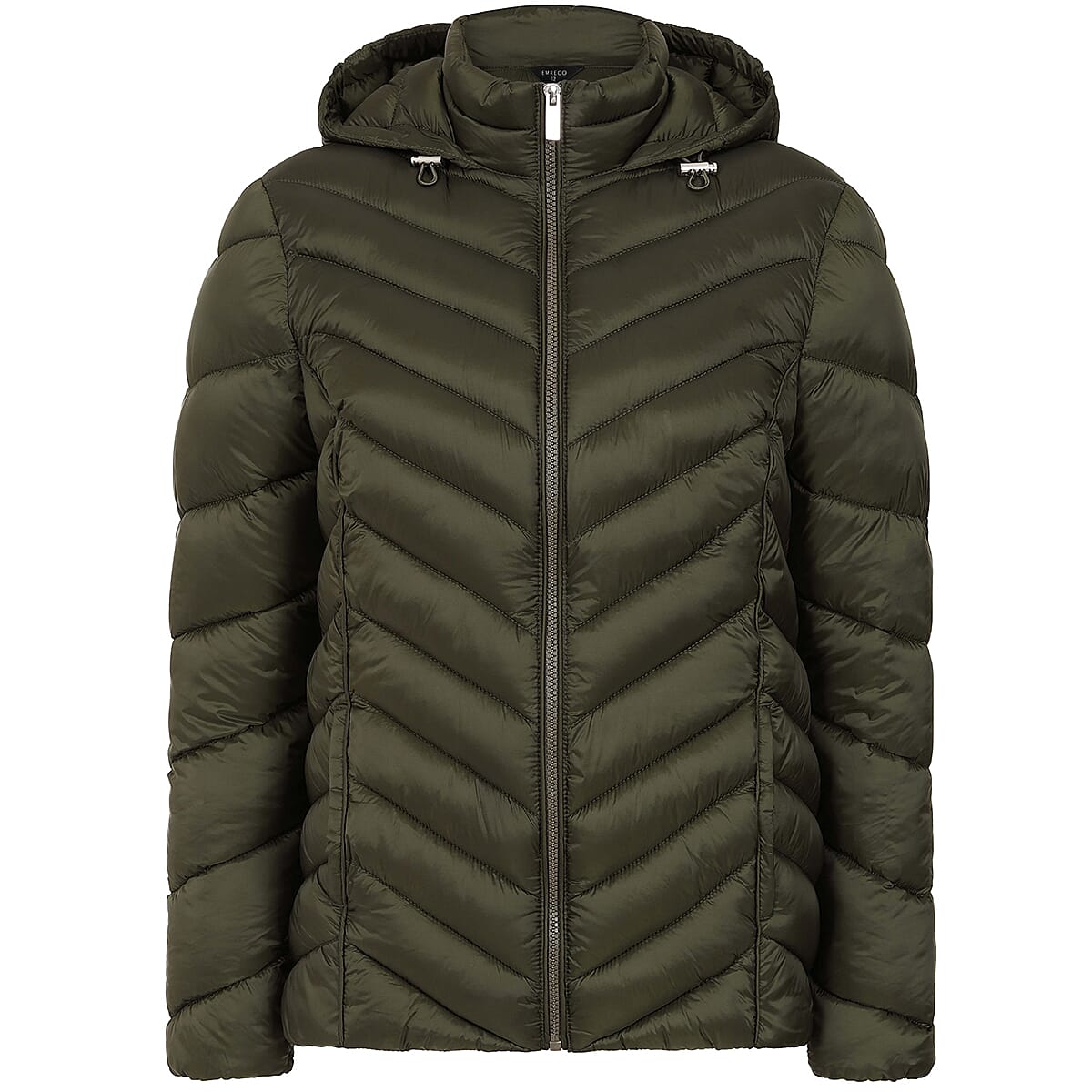 Emreco Long Sleeve Quilted Jacket (Size 14) - Olive
