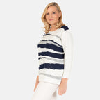 Emreco Long Sleeve Stripe Knit Jumper (Size L) - Ivory