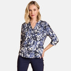 Emreco Mandarin Collar Blouse (Size 14) - Grey