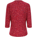 Emreco Mandarin Collar Blouse (Size 16) - Red