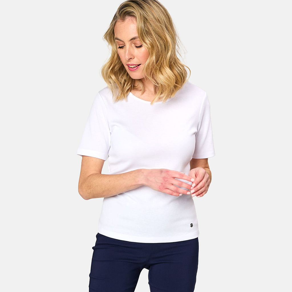 EMRECO Short Sleeve Crew Neck T-Shirt (Size 16) - White