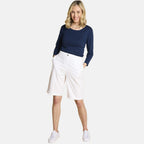 Emreco Relaxed Fit 3-4 Sleeve Crew Neck Classic Top (Size 14) - Navy