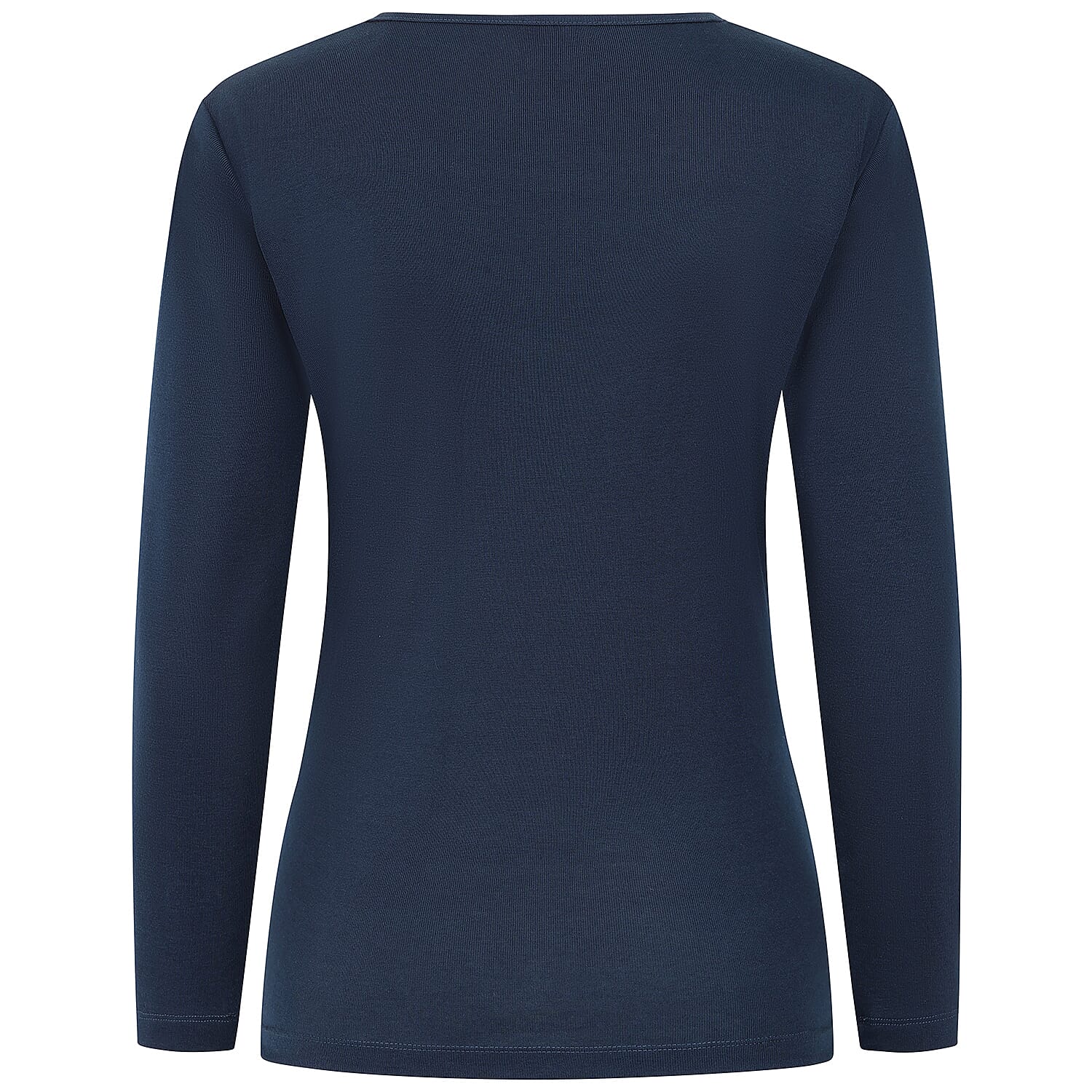 Emreco Relaxed Fit 3-4 Sleeve Crew Neck Classic Top (Size 14) - Navy