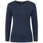 Emreco Relaxed Fit 3-4 Sleeve Crew Neck Classic Top (Size 16) - Navy