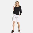 Emreco Relaxed Fit 3-4 Sleeve Crew Neck Classic Top (Size 20) - Black