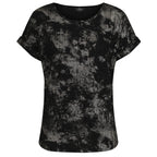 Emreco Roll Sleeve Sparkle Top (Size 16 to 18) - Black