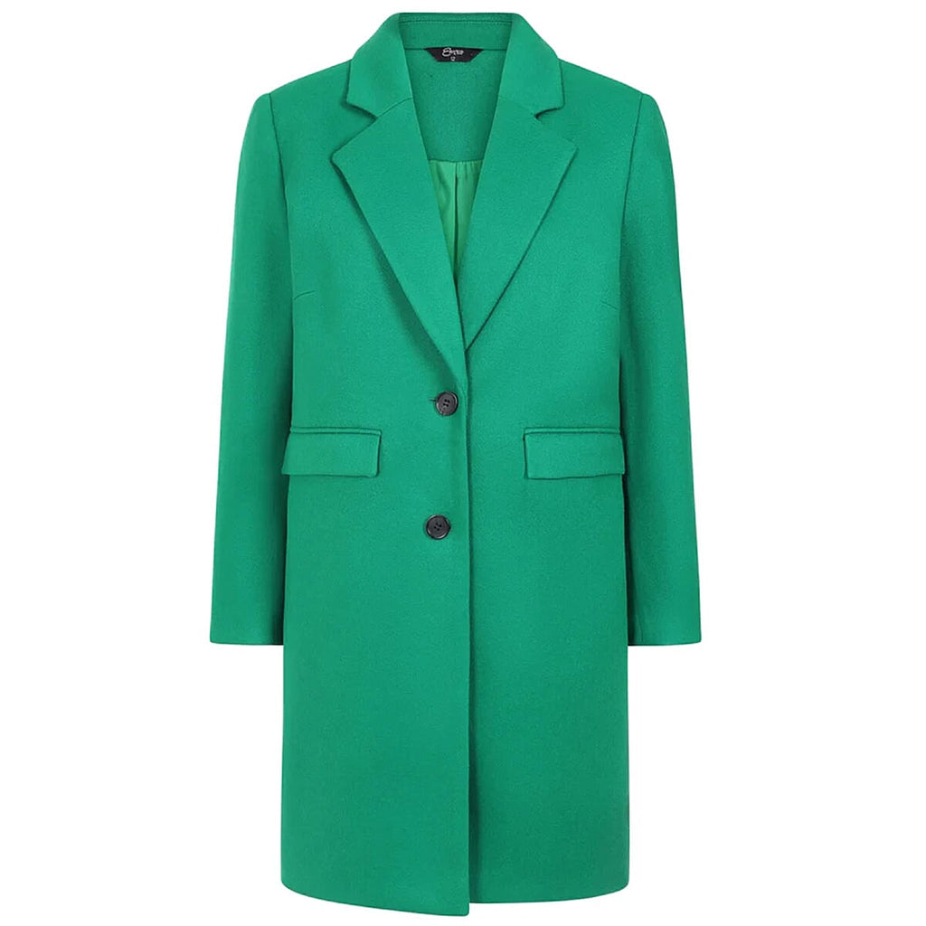 Emreco Single Breasted Revere Collar Coat (Size 10) - Green