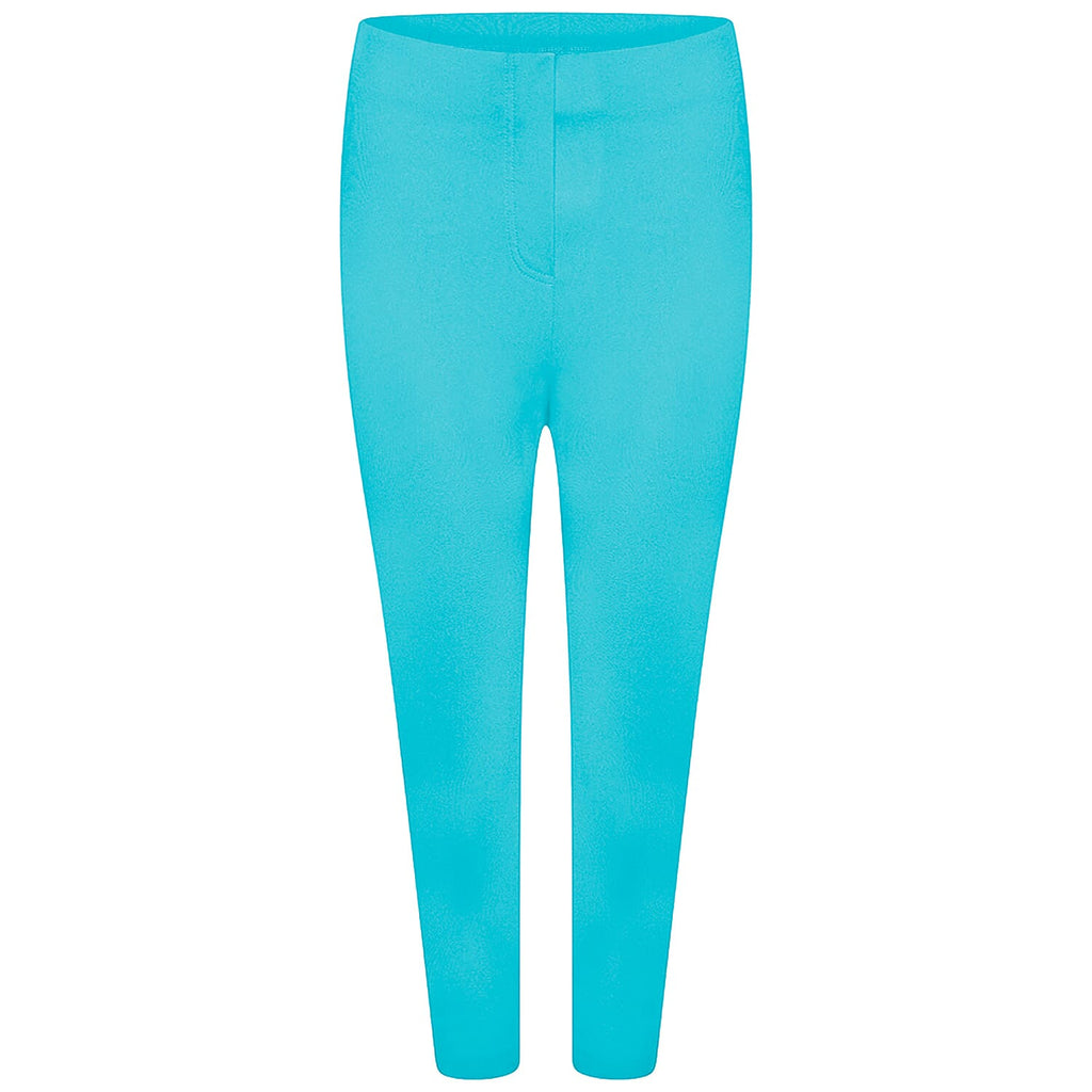 Emreco Stretchable Bengaline Crop Trouser (Size 12) - Aqua