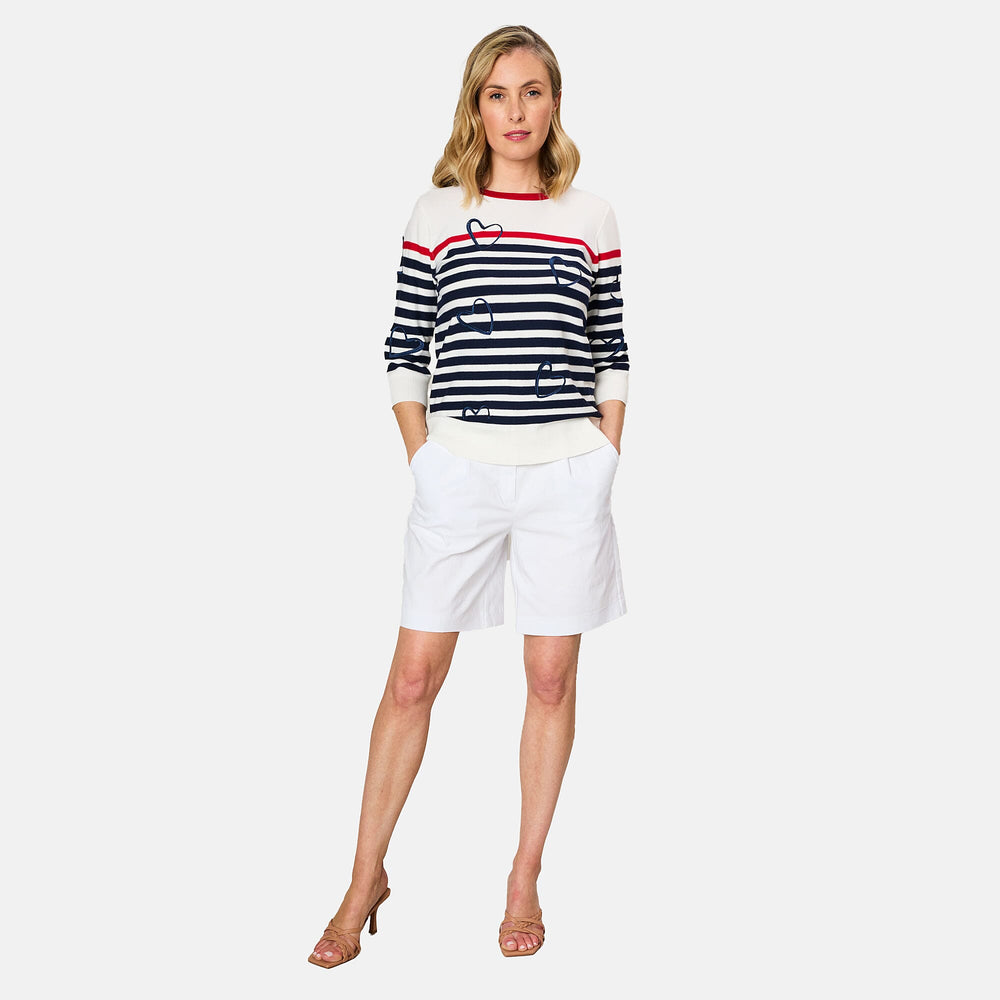 Emreco Tailored Stretch Bengaline Smart Short (Size 10) - White