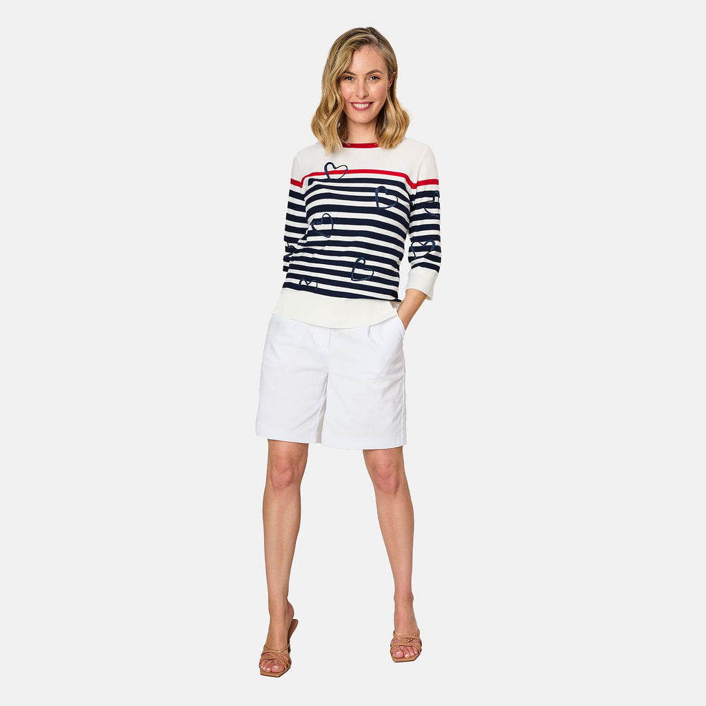 Emreco Tailored Stretch Bengaline Smart Short (Size 20) - White