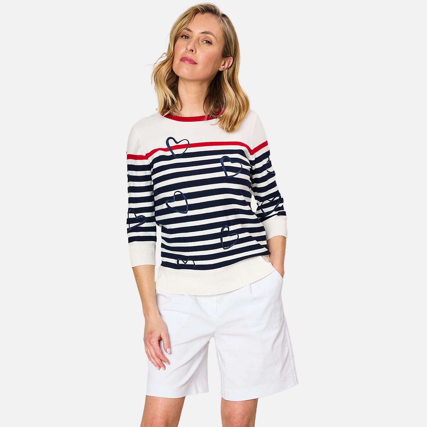 Emreco Tailored Stretch Bengaline Smart Short (Size 20) - White
