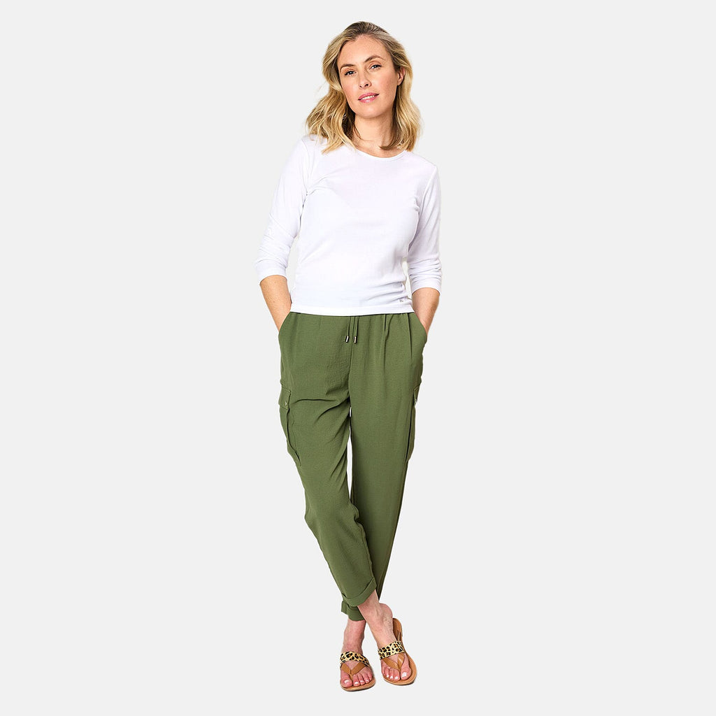 Emreco Tie Waist Utility Style Trouser (Size 20) - Khaki