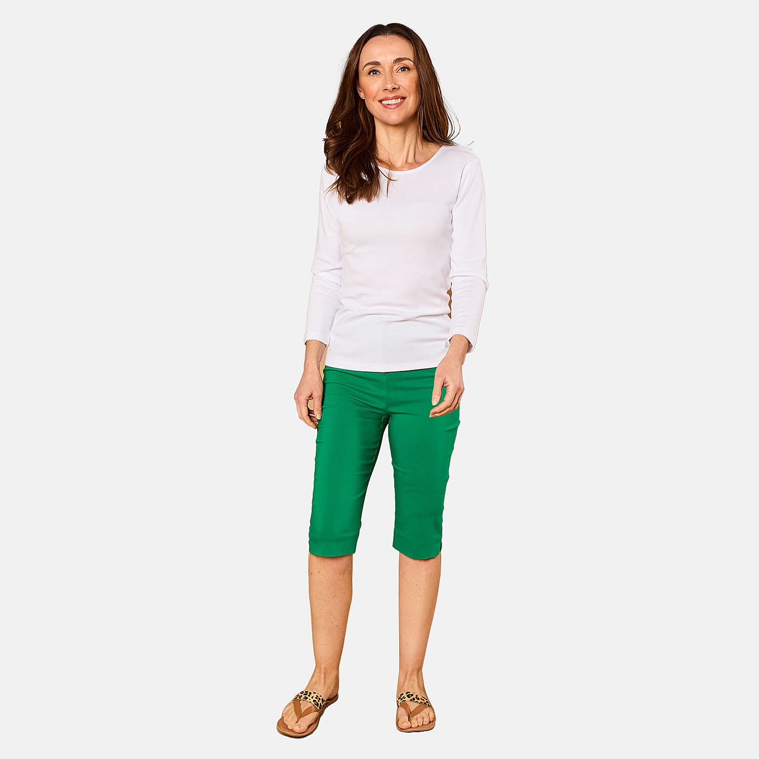 EMRECO Stretch Knee Length Short (Size 16) - Emerald