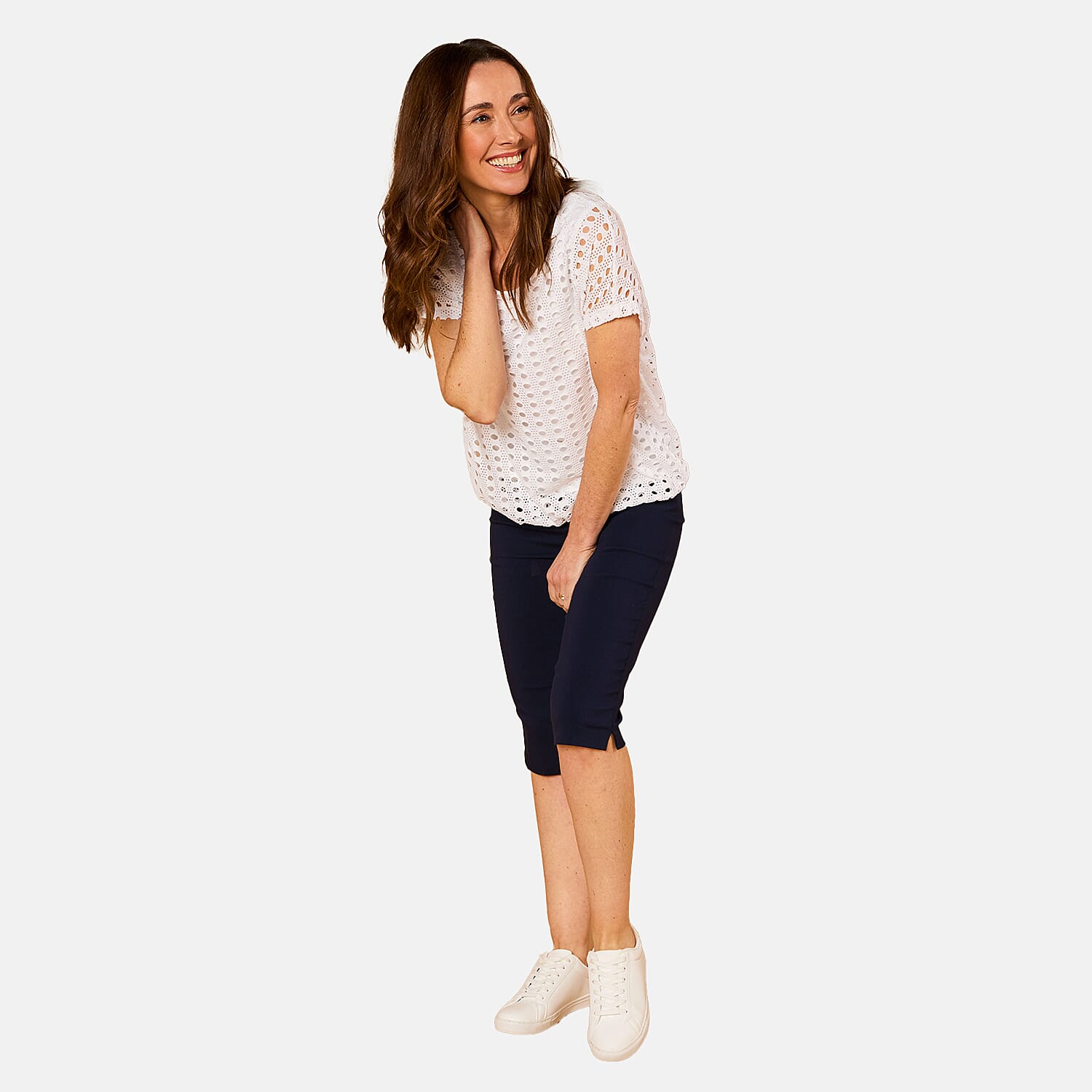 EMRECO Stretch Knee Length Short (Size 12) - Navy