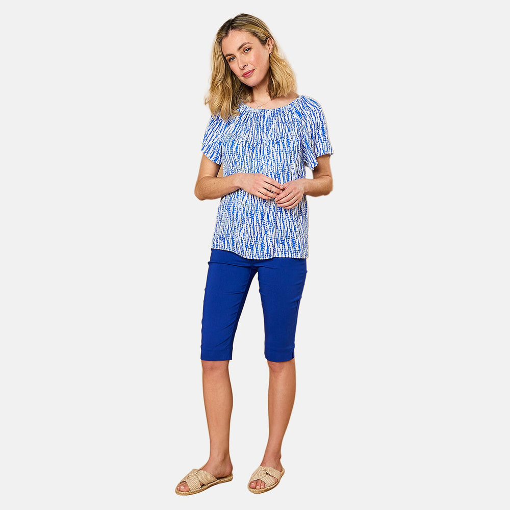 EMRECO Stretch Knee Length Short (Size 18) - Royal Blue
