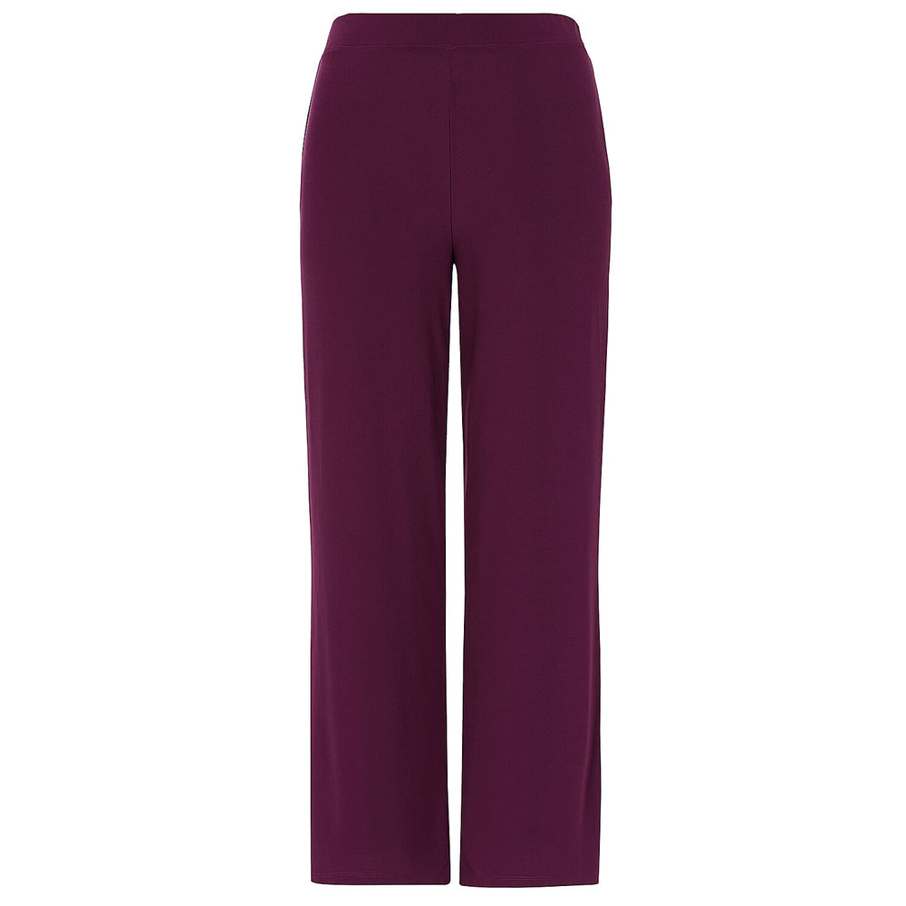 Emreco Wide Leg Ity Pant-Trouser - Berry