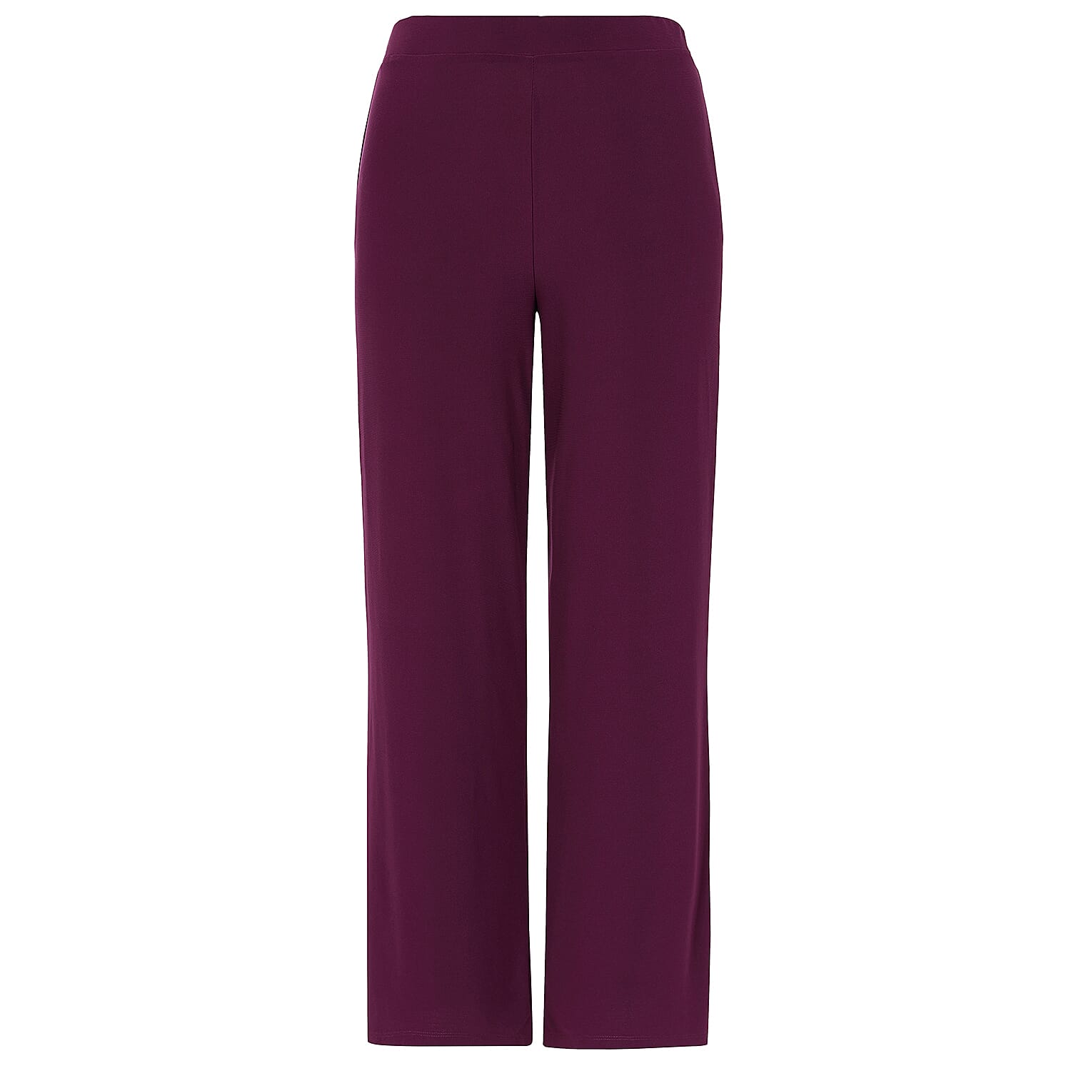 Emreco Wide Leg Ity Pant-Trouser - Berry