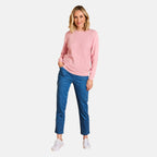 Emreco Womens Knitted Bubble Textured Round Neck Jumper (Size L) - Pink
