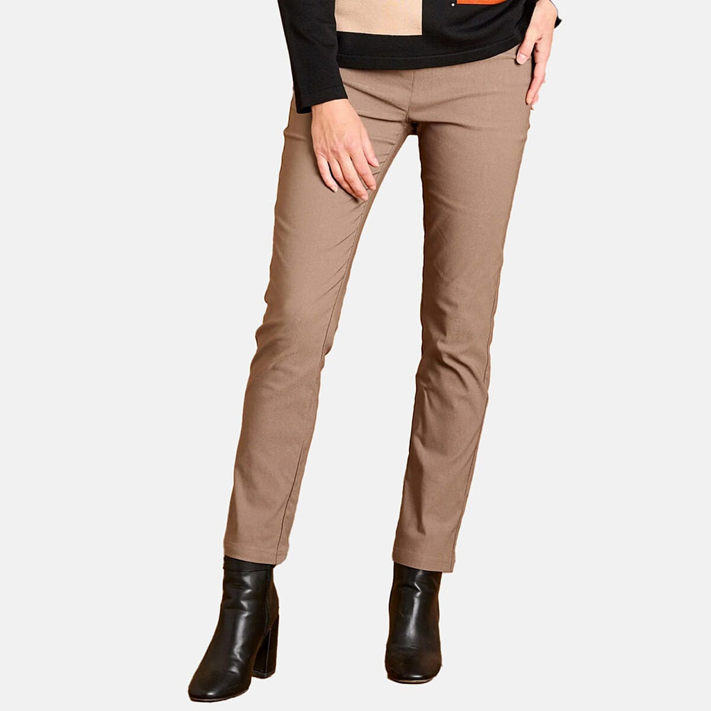 Emreco Fleece Lined Pull On Bengaline Trouser (Size 10) - Stone