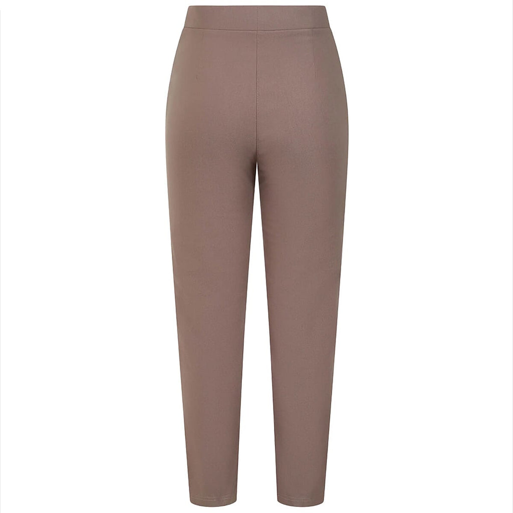 Emreco Fleece Lined Pull On Bengaline Trouser (Size 12) - Stone