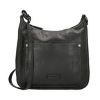 Designer Closeout - Enrico Benetti Leatherette Crossbody Bag with Shoulder Strap - Black