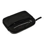Designer Closeout - Enrico Benetti Leatherette Crossbody Bag with Exterior Zipped Pocket - Black