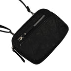 Designer Closeout - Enrico Benetti Leatherette Crossbody Bag with Exterior Zipped Pocket - Black
