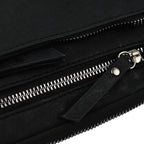 Designer Closeout - Enrico Benetti Leatherette Crossbody Bag with Exterior Zipped Pocket - Black
