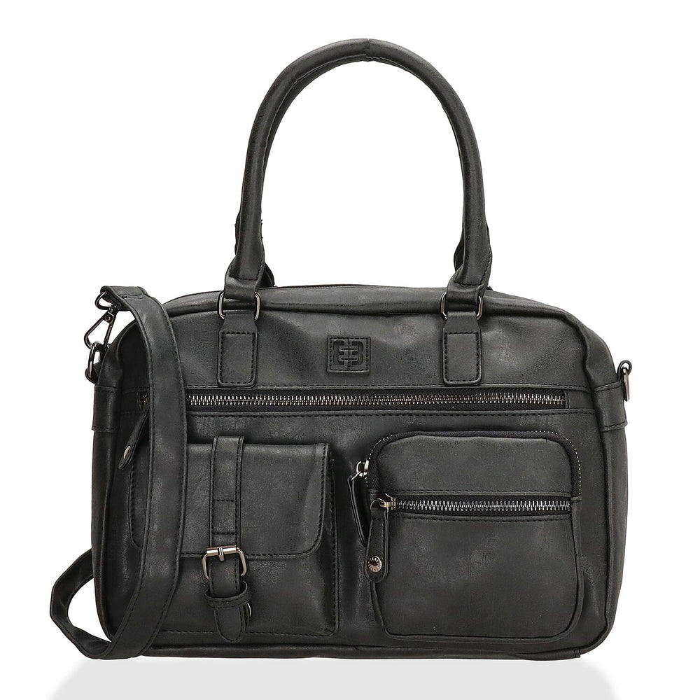 Enrico Benetti PU Shoulder Bag (Size 32x12x22 cm) - Black