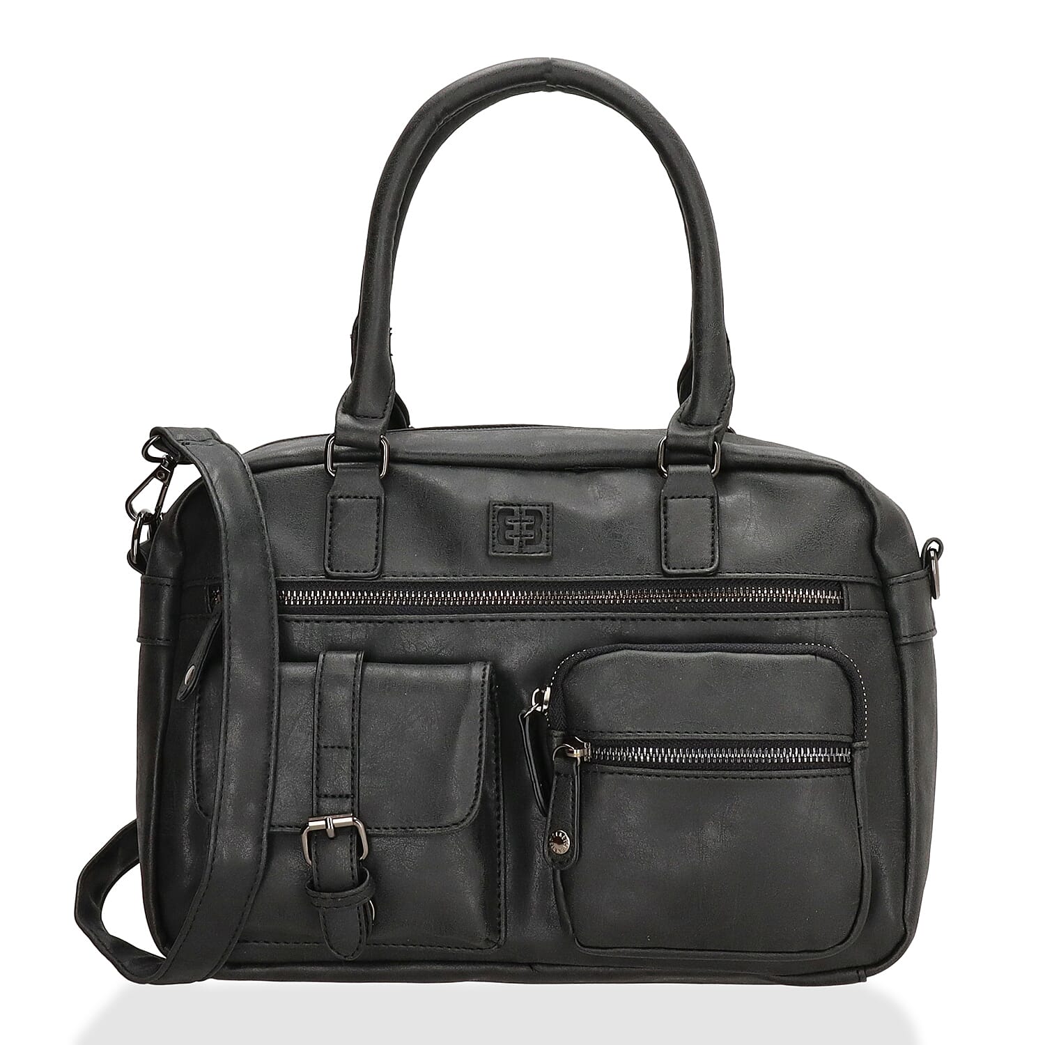 Enrico Benetti PU Shoulder Bag (Size 32x12x22 cm) - Black