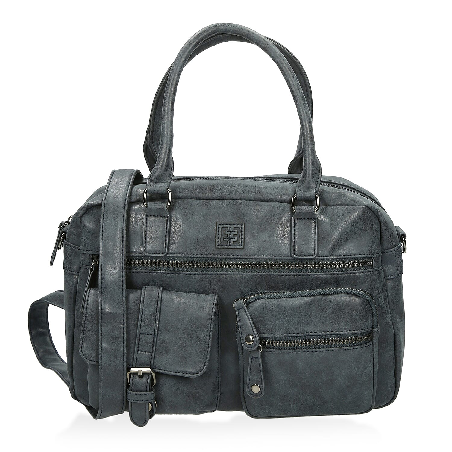 Enrico Benetti Leatherette Shoulder Bag - Navy