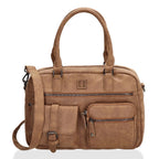 Enrico Benetti Leatherette Shoulder Bag - Camel
